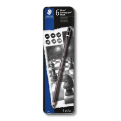 STAEDTLER® Mars Lumograph Black 100B G6 Drawing Pencil 6 Set